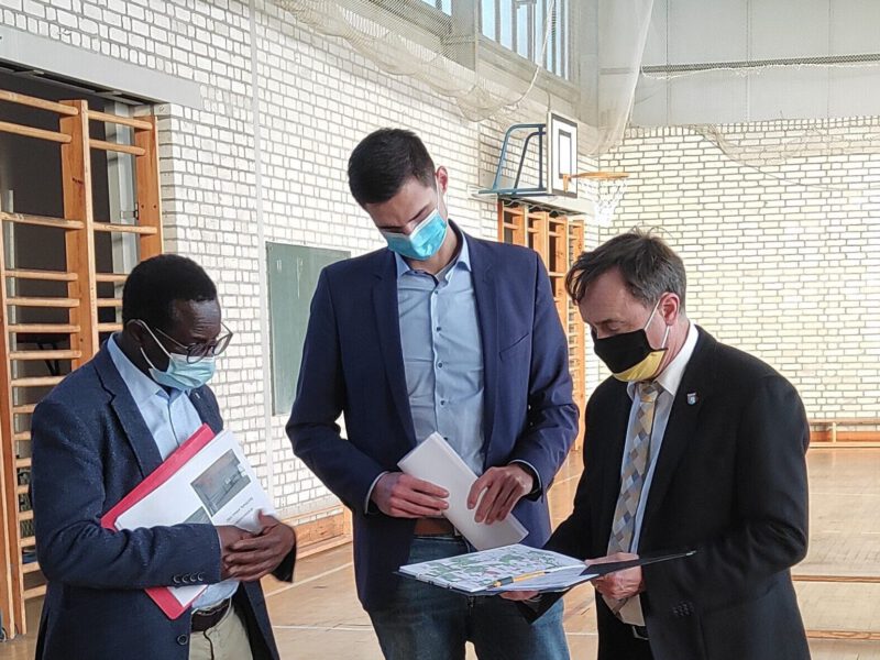 Diaby, Müller und Jahn in der Sporthalle Seyda